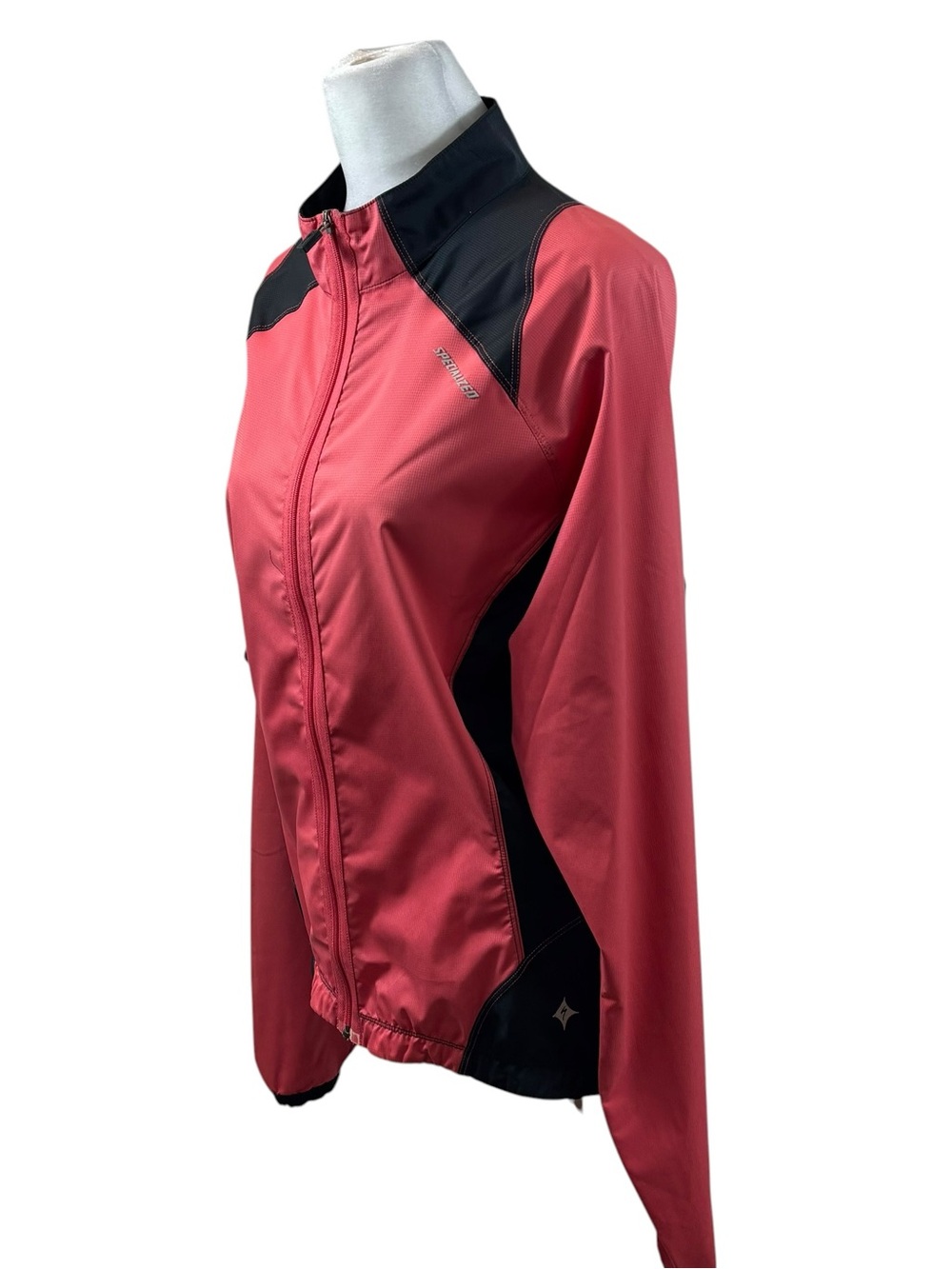 Ladies Specialized Brand Cycling Jacket Coral and Black Size Medium‎
